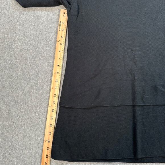 J. Jill Pure Jill Black Sweater High Low Hem Womens Small Knit Long Sleeve Tunic - Picture 6 of 8